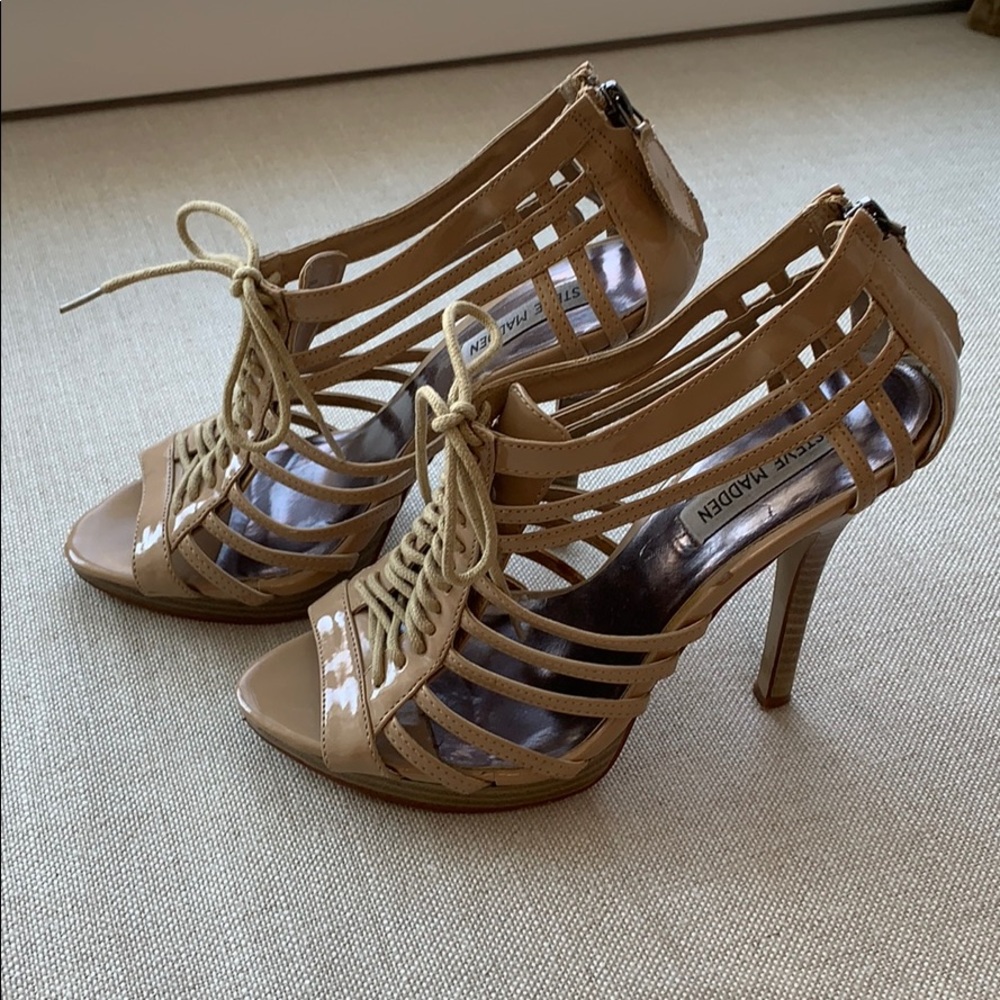 Steve Madden Nude Cage Heels